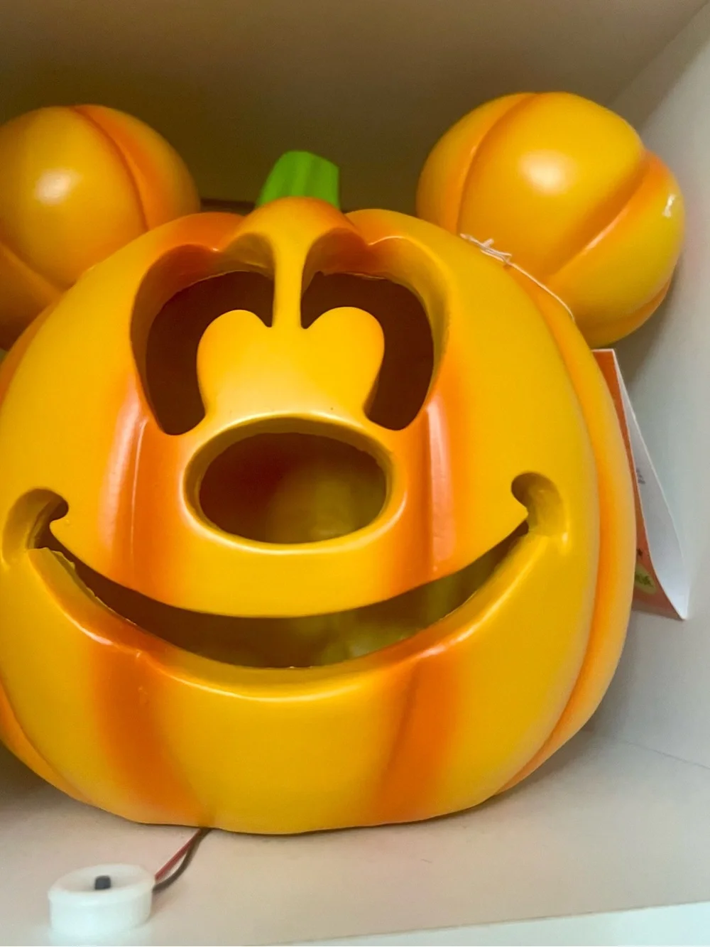 Large Mickey Orange Pumpkin Mouse Jack-O'-Lantern Light - Home Party Supplies